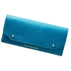ANTHROPOLOGIE Elizabella Commuter Pouch Wallet Teal Green